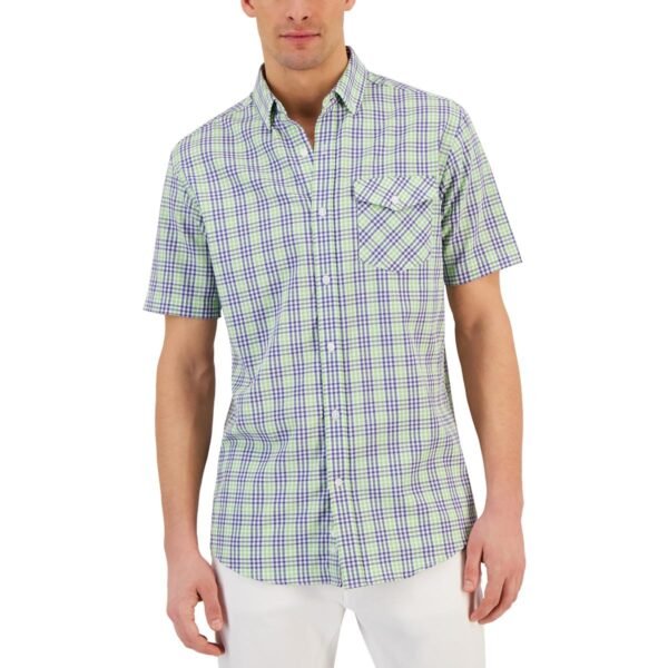 Club Room Mens Plaid Woven Button-Down Shirt - Image 2