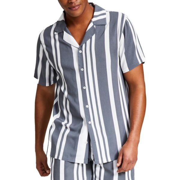 And Now This Mens Woven Striped Button-Down Shirt - Image 4