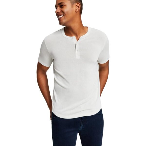 And Now This Mens Knit Short Sleeves Henley Shirt - Image 2