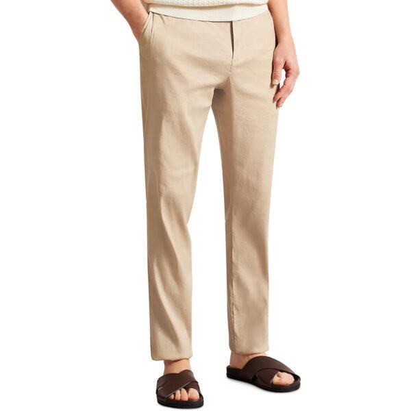 Ted Baker Mens Smocked Linen Trouser Pants