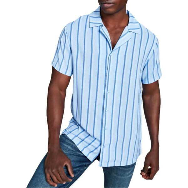 And Now This Mens Woven Striped Button-Down Shirt