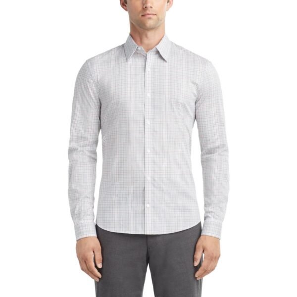 Calvin Klein Mens Wrinkle Resistant Stretch Button-Down Shirt