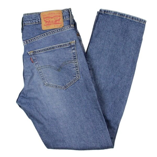 Levi Strauss & Co. Mens 511 Denim Distressed Slim Jeans - Image 2