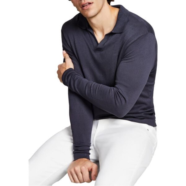 And Now This Mens Split Neck Long Sleeve Henley Shirt